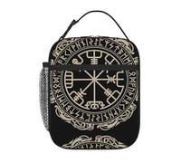 WHJDPP Magical Design - Bolsa de almuerzo aislada portátil con diseño de runas nórdicas, adecuada para estudiantes para trabajar y viajar