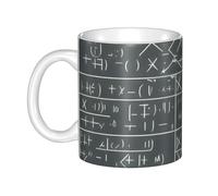 WHJDPP Math Geometry Geek Calculus - Taza de cerámica impresa para capuchino, latte, cereales, yogur, leche, bebidas calientes o frías, horno de microondas