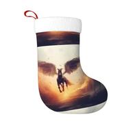 WHJDPP Pegasus Flying Away - Calcetines decorativos de Navidad impresos para decorar durante Halloween, Navidad y Año Nuevo