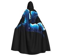 WHJDPP Pegasus in the Galaxy Picture - Capa con capucha para adultos con pajarita para fiestas de disfraces, cosplay