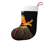 Whjdpp Phoenix On The Volcano - Calcetines de Navidad impresos de doble cara para decoración de interiores y fiestas de gran capacidad