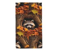 WHJDPP Raccoon in The Fall Tree Hole - Toallas de toalla estampadas de 27.5 x 16 pulgadas, agradables al tacto, absorbentes, esponjosas y suaves para baño, playa, exteriores
