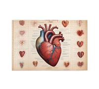 Whjdpp - Rompecabezas de 1000 piezas con diseño de anatomía humana con patrón de gráfico de corazón, rompecabezas educativos e intelectuales, rompecabezas divertidos para aliviar el estrés
