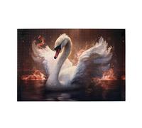 Whjdpp - Rompecabezas de 1000 piezas con diseño de cisne elegante, educativo, intelectual, rompecabezas de madera, rompecabezas divertidos para aliviar el estrés