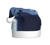 WHJDPP Sleeping Fox Under The Moon Picture - Sombreros de Navidad de felpa para hombres y mujeres, gorras de fiesta de Año Nuevo para adultos