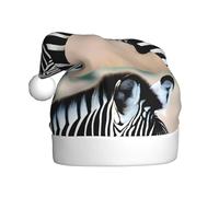 WHJDPP Sombrero de Navidad con diseño de cebra mirando alrededor para adultos, para Navidad, Halloween, Año Nuevo, ventas, promociones
