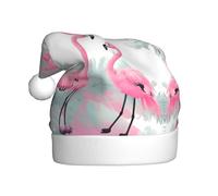 WHJDPP Sombrero de Navidad con estampado de flamenco rosa para adultos, suave y esponjoso, ideal para uso a largo plazo
