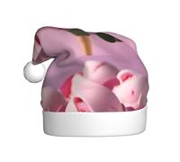 WHJDPP Sombrero de Navidad con estampado de helado de rosas para adultos, diseño suave, ligero y esponjoso para hombres y mujeres