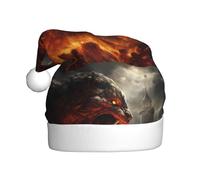 WHJDPP Sombrero de Navidad con estampado de monstruos de batalla para adultos, diseño suave, ligero y esponjoso para hombres y mujeres