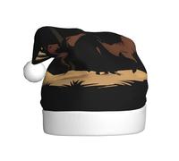 WHJDPP Sombrero de Navidad con imagen de caballos salvajes bajo cocoteros para adultos, para Navidad, Halloween, Año Nuevo, ventas, promociones