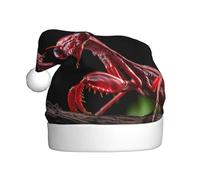 WHJDPP Sombrero de Navidad rojo con imagen de mantis rezando para adultos, para Navidad, Halloween, Año Nuevo, ventas, promociones