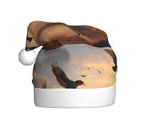 WHJDPP Sombreros de Navidad de felpa para hombres y mujeres, gorras de fiesta de Año Nuevo para adultos