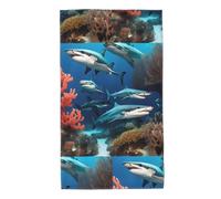 WHJDPP Submarine Shark Coral - Toallas de toalla estampadas de coral de 27.5 x 16 pulgadas, agradables al tacto, absorbentes, esponjosas y suaves para baño, playa, exteriores