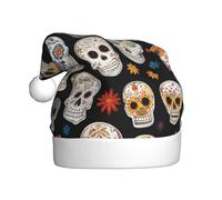 WHJDPP Sugar Skulls - Gorro de Navidad para adultos, suave y esponjoso, ideal para uso a largo plazo