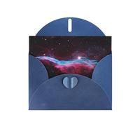 WHJDPP Tarjeta de felicitación azul con estampado de galaxia del universo de 4 x 6 pulgadas para Navidad, cumpleaños infantiles, día de San Valentín, aniversarios de boda e invitaciones de fiesta