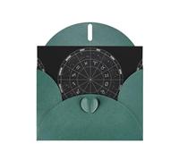 WHJDPP Tarjeta de felicitación verde oscuro con constelación del zodiaco con impresión espacial de 4 x 6 pulgadas para Navidad, cumpleaños infantiles, día de San Valentín, aniversarios de boda e
