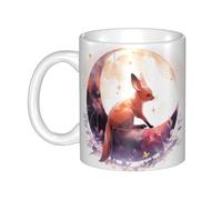 WHJDPP Taza de cerámica con imagen de Koala on the Moon para capuchino, latte, cereales, yogur, leche, bebidas calientes o frías, horno de microondas