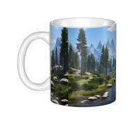 WHJDPP Taza de cerámica con imagen del parque nacional para capuchino, latte, cereales, yogur, leche, bebidas calientes o frías, horno de microondas