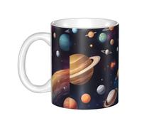 WHJDPP Taza de cerámica para capuchino, latte, cereales, yogur, leche, bebidas calientes o frías, horno de microondas