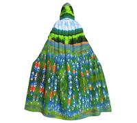 WHJDPP Texas Bluebonnets Scenery Prints - Capa con capucha para adultos, para fiestas de disfraces y eventos temáticos