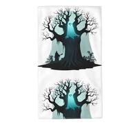 WHJDPP The Ghost Behind The Tree - Toallas de toalla de 27.5 x 16 pulgadas, agradables al tacto, absorbentes, esponjosas y suaves para baño, playa, exteriores