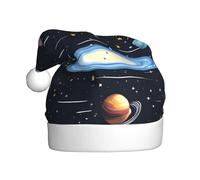 WHJDPP The Solar Family Picture - Sombreros de Navidad de felpa para hombres y mujeres, gorras de fiesta de Año Nuevo para adultos