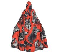 WHJDPP The Wolf's Gaze - Capa con capucha para adultos, sin cremallera, cómoda y duradera para juegos de rol