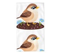 WHJDPP Toallas de toalla con imagen de Little Sparrow in The Flowerbed de 27.5 x 16 pulgadas, respetuosas con la piel, absorbentes, esponjosas y suaves para baño, playa, exteriores