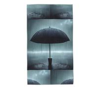 WHJDPP Toallas estampadas Black Umbrella in The Rain de 27.5 x 16 pulgadas, agradables al tacto, absorbentes, esponjosas y suaves para baño, playa, exteriores