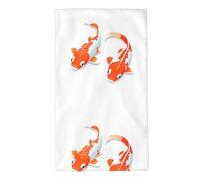 WHJDPP Un par de toallas amigables con imagen de koi de 27.5 x 16 pulgadas, agradables al tacto, absorbentes, esponjosas y suaves para baño, playa, exteriores