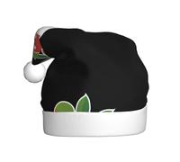 WHJDPP Una cabeza llena de fresas Imagen Sombreros de Navidad de felpa para hombres y mujeres, gorras de fiesta de Año Nuevo para adultos