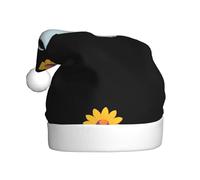WHJDPP Una flor atrapada en una pila de nieve Imagen Sombreros de Navidad de felpa para hombres y mujeres, gorras de fiesta de Año Nuevo para adultos