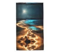 WHJDPP View Under The Moon - Toallas estampadas de 27.5 x 16 pulgadas, agradables al tacto, absorbentes, esponjosas y suaves para baño, playa, exteriores