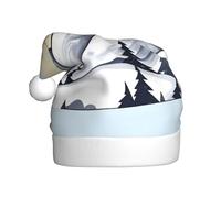 WHJDPP White Snowy Mountains Picture - Sombreros de Navidad de felpa para hombres y mujeres, gorras de fiesta de Año Nuevo para adultos