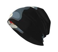 WHJDPP Wolf Eating Apple - Gorro de punto para adultos, suave, cómodo, elástico, para hombres y mujeres, color negro