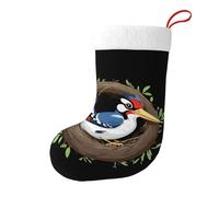 Whjdpp Woodpecker in The Nest - Calcetines decorativos de Navidad para árboles de Navidad, mesas de comedor