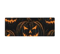 WHJSHOP Alfombrilla de mouse extra grande con diseño de luces de calabaza espeluznante, para computadora, oficina, juegos, versión gruesa, 30,5 x 80 cm