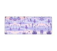 WHJSHOP Alfombrilla de mouse extragrande con patrón de bicicleta de campo de lavanda de 12 x 31.5 pulgadas para computadoras de escritorio, portátiles, computadoras personales