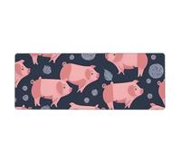 WHJSHOP Alfombrilla de ratón extragrande con diseño de cerdos lindos, para computadora, oficina, juegos, versión gruesa, 30,5 x 80 cm