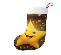 Whjshop Big Star Among The Stars - Calcetines de Navidad impresos de doble cara para decoración de interiores y fiestas de gran capacidad