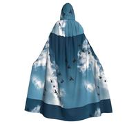 WHJSHOP Birds of Prey in the Blue Sky Picture Halloween - Capa con capucha para adultos, sin cremallera, cómoda y duradera para juegos de rol