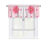 WHJSHOP Blooming Carnations - Cortinas cortas estampadas con cenefa de 137 x 45 cm, filtrado de luz, fácil instalación para cocina, baño, lavandería, estudio