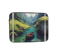 WHJSHOP Boats in The Valley Prints - Funda portátil a prueba de golpes para laptop para hombres y mujeres, viajes de negocios y uso diario en la oficina