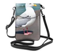 WHJSHOP Bonita bolsa cruzada de piel con diseño de gaviota para mujer, impermeable y duradera