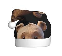 WHJSHOP Bonito sombrero de Navidad impreso con oso comiendo peces para adultos, por lo que es un regalo divertido y duradero para hombres y mujeres