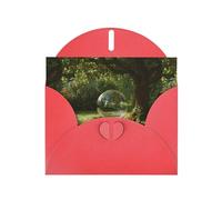 WHJSHOP Bubbles in the shade - Tarjeta de felicitación de papel nacarado de alta calidad, efecto perla de doble cara, sobre de papel perlado con hebilla de amor