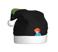 WHJSHOP Buenos amigos jugando fútbol patrón hombres y mujeres sombreros de Navidad de felpa adultos Año Nuevo fiesta gorras