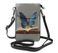 WHJSHOP Butterfly In The Book Picture - Bolso bandolera pequeño de piel para mujer, impermeable y duradero