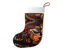 Whjshop Calcetines de Navidad con estampado de avatares étnicos abstractos de doble cara para decoración de interiores y fiestas de gran capacidad