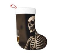WHJSHOP Calcetines de Navidad con estampado de Cheers from The Skeleton World, para festivales, fiestas, interiores, decoración del hogar